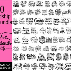 Paquete SVG de amistad, amigos Svg, mejores amigos Svg, amistad svg, archivos Svg para cricut, amigos divertidos svg, citas de amistad, Silueta