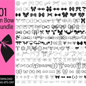 Pacchetto SVG fiocco di nastro, nastro SVG, fiocco in formato SVG, fiocco di capelli in formato SVG, farfallino in formato SVG, Png, file in formato Svg per Cricut, Silhouette, fiocco regalo in formato SVG, fiocco vettoriale