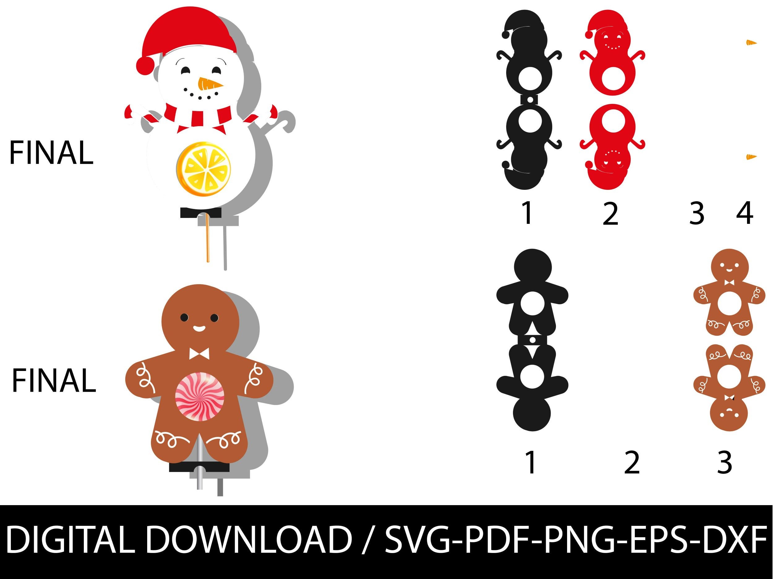 Christmas Lollipop Holder SVG, Reindeer Lollipop Holder Cut File, Candy  Holder Svg, Christmas Tree Ornaments, Santa Candy Holder, image size:2500x1873