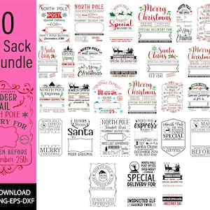 Santa Sack SVG Bundel, Christmas Santa Sack SVG, Santa Sack PNG, Gift Bag SVG, Christmas Express SVG, Noordpool Special Delivery SVG