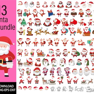 Santa Svg Bundle, Christmas svg, funny Santa svg, Santa ornament svg, Santa gift svg, personalized Santa svg, Santa clipart