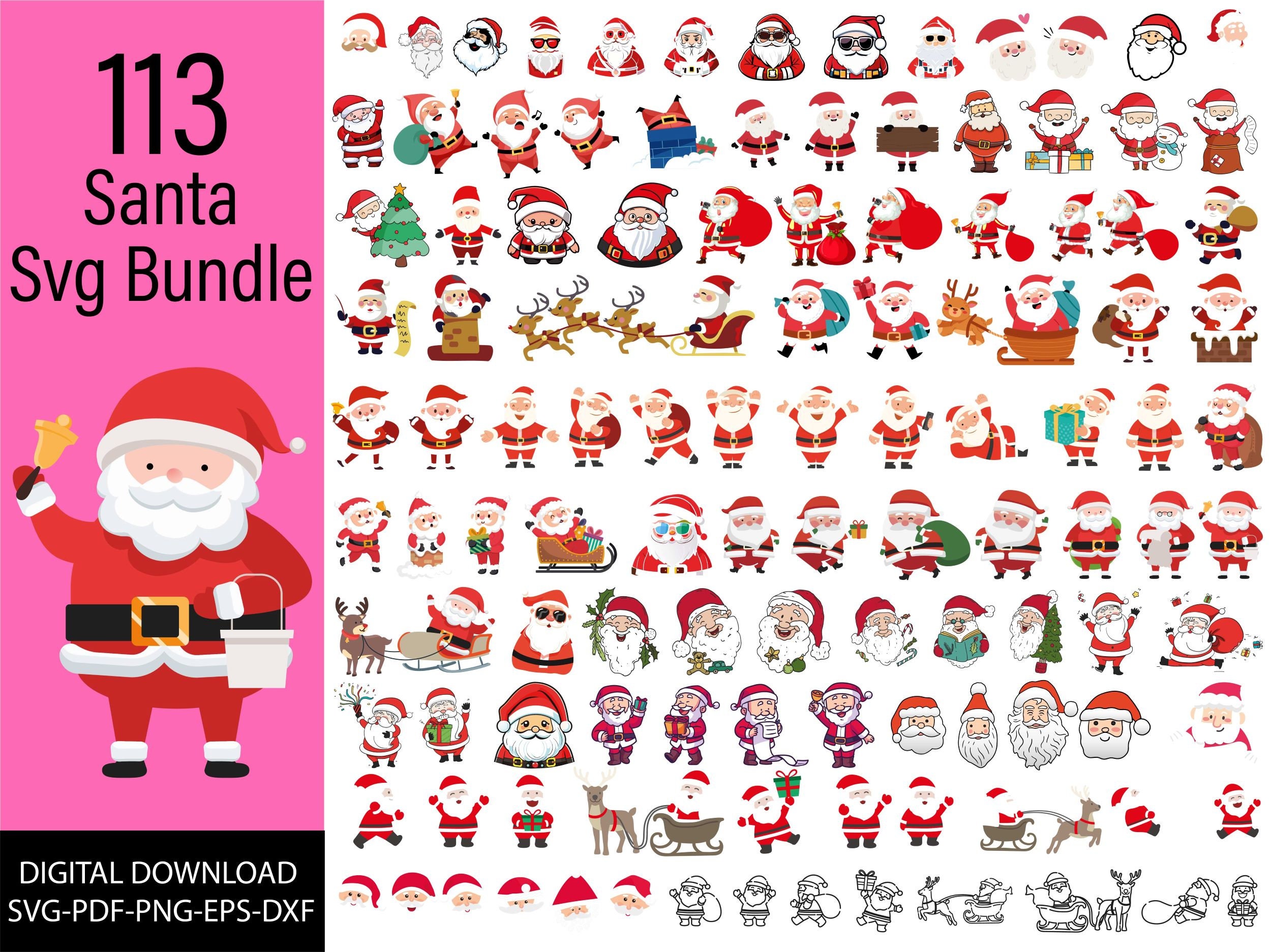 Claus Sprite Santa Svg Bundle, Christmas Svg, Funny Santa Svg, Santa