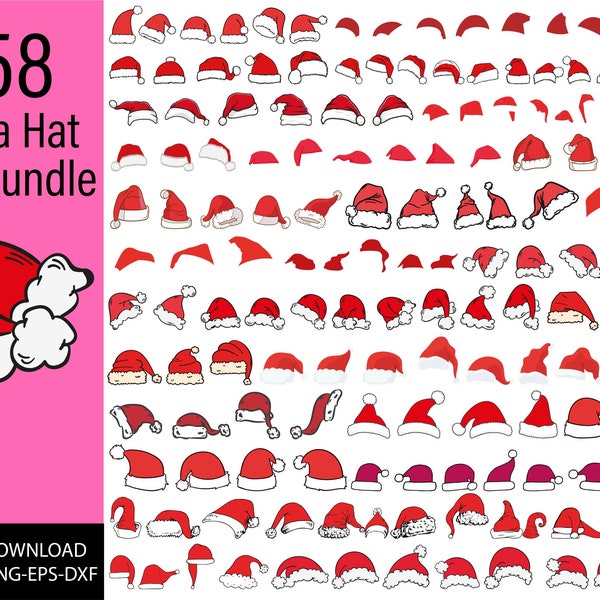 Weihnachtsmütze SVG, Weihnachtsmütze SVG, Elfenmütze SVG, Weihnachtssvg-Bundle, Baby-Weihnachtsmütze