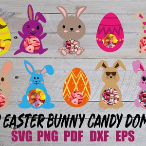 Easter Candy Dome SVG Bundle, Easter Candy Holder SVG, Bunny Candy Holder Svg, Chocolate holder svg, Party Favor, Easter Basket Gift, Cricut