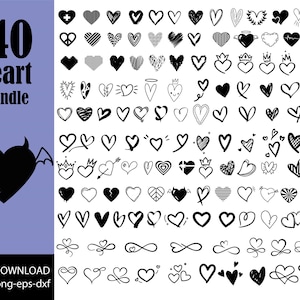 Herz-Svg-Bundle, Herz-Svg, handgezeichnetes Herz-Svg, offenes Herz-Svg, Doodle-Herz-Svg, Skizzen-Svg, Liebes-Svg, Valentinstag-Svg, Cricut