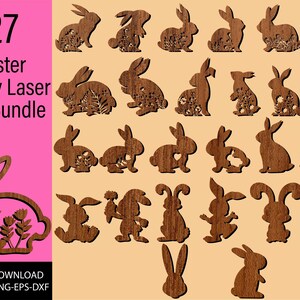 Easter Decor, Easter Bunny SVG, Bunny Shelf Sitter SVG, Spring Decor, Floral Standing Bunny SVG, Glowforge Svg, Laser Cut File, Cricut Files