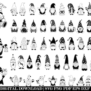 Christmas Gnomes svg Bundle, Gnomes Svg, Cute Gnomies Svg, Joyeux Noël Svg, Gnomes Cut file, Svgs de Noël populaires, Cricut Svg Files