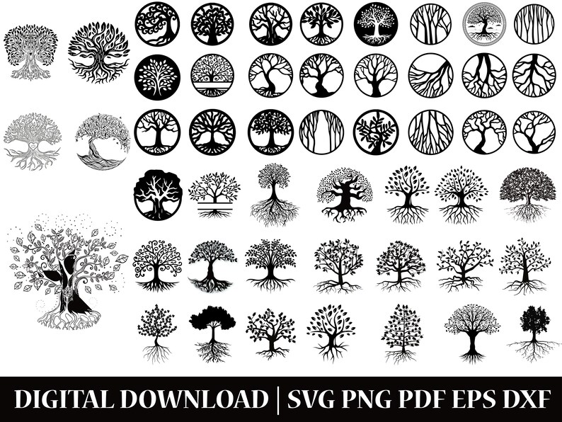 Tree of Life SVG Bundle - Tree of Life Clipart - Tree of Life SVG Cut ...