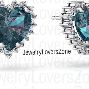 Earrings Alexandrite Studs, Lab Created Alexandrite Earrings, 925 Sterling Silver Earrings, Women Alexandrite Earrings