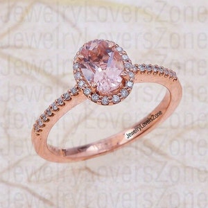 Pink Morganite Engagement Oval Morganite Ring Rose Gold Art Deco Morganite Ring Dainty Morganite Ring Marquise Ring Sterling Silver Ring 14k