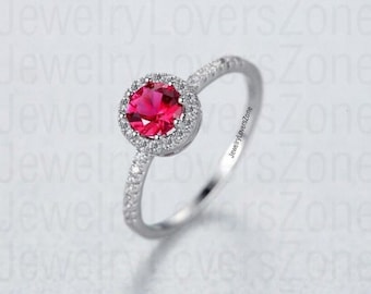 Ruby Ring, Minimalist Ring, Birthstone Rings, Silver Rings, Sterling Silver Ring Dainty Ring Promise Rings