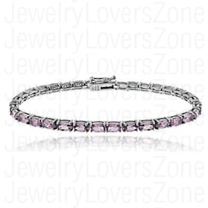 Alexandrite Bracelet for Women-Engagement Bracelet-Color Changing Gemstone-Sterling Silver Bracelet-Colors Changing Bracelet-June Birthstone