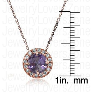 Vintage Alexandrite Pendant, 24k Rose Gold Vermeil, Engagement Necklace, June Birthstone, Anniversary Gift for Her, Wedding Gift