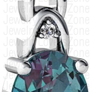 Necklace Alexandrite - Color Changing Gemstone Pendant- Alexandrite Pendant in Silver Gifts for Her