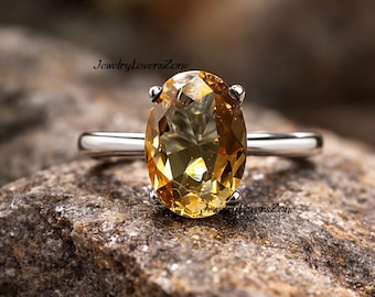 Sultanite Ring Simple in 925 Sterling Silver, Promise Ring, Oval Cut Gemstone Ring, Color Changing Gemstone Ring, Silver Sultanite Ring