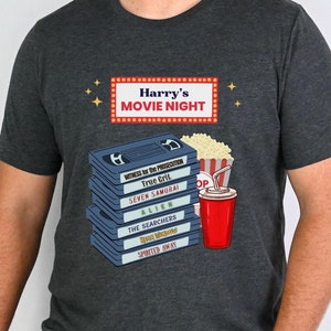 Custom Favorite Movies T-shirt,  Unisex Movie Fan shirt, Movie Lover, Gift for Dad, Gift for Men, Personalized Cinephile gift