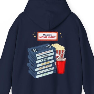 Custom Favorite Movies Hoodie, Movie Buff Shirt, Cinephile Gift, Motion Picture Lover, Actor Shirt, Personalized Films sweatshirt