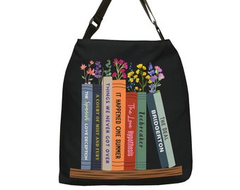 Personalisierte Bücher Einkaufstasche, individuelle Bibliothek Geschenk, Leser, Lehrer