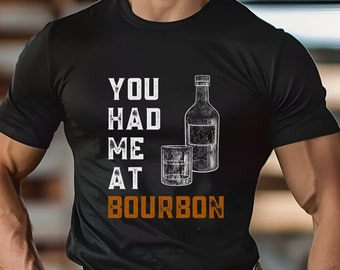 Grappig bourbon-T-shirt: cadeau whiskyliefhebber, T-shirt met drinkhumor, cadeau vader
