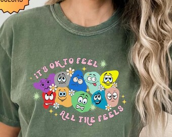 Komfortfarben psychische Gesundheit T-Shirt, Es ist in Ordnung, sich T-Shirt zu fühlen, Ratgeber Lehrer Shirt