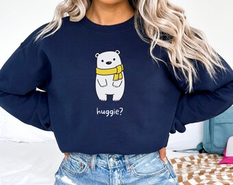 Polar Bear Sweatshirt, Animal Lover Gift