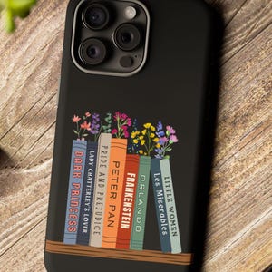 Personalized Book Phone Case | Custom Favorite Bookshelf Reader Gift