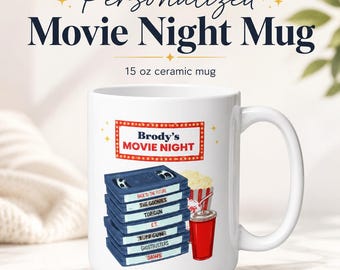 Personalized Movie Lover Coffee Mug: Custom VHS Design