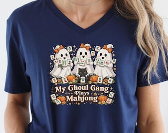 Halloween Mahjong Shirt, My Ghoul Gang Ghost Tee, Fall Game Night Apparel, Mah jongg Gift Ideas