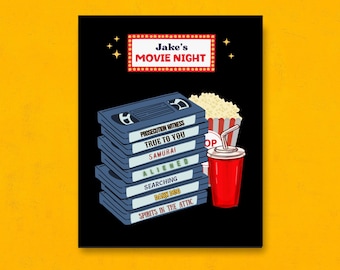 Custom Favorite Movies Poster: Film Lover Gift, Home Theater Decor