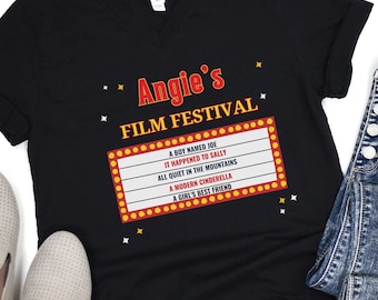 Personalisiertes Filmfan-T-Shirt, individuelles Filmfestival-Geschenk
