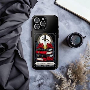 Klub Książki Romantycznej Fantazji Wytrzymałe Etui, Etui na Telefon z Kartą Tarota, Prezent Dla Miłośników Książek, Akcesoria Książkowe, Towary Klubu Książki Romantasy