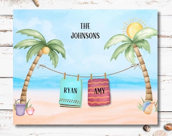 Personalized Beach Canvas Print: Custom Coastal Wall Art