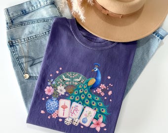 Mahjong shirt, Comfort Colors Tee, American Mahjong Gift, Mah jongg Social Club, Girls Game Night Shirt