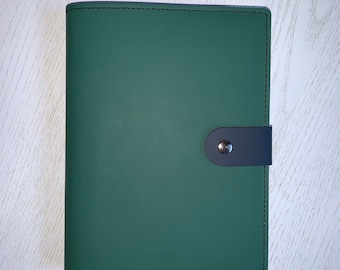 Handmade Leather REFILLABLE Notebook, Journal Authentic Italian Leather and Paper - For diary, school, work