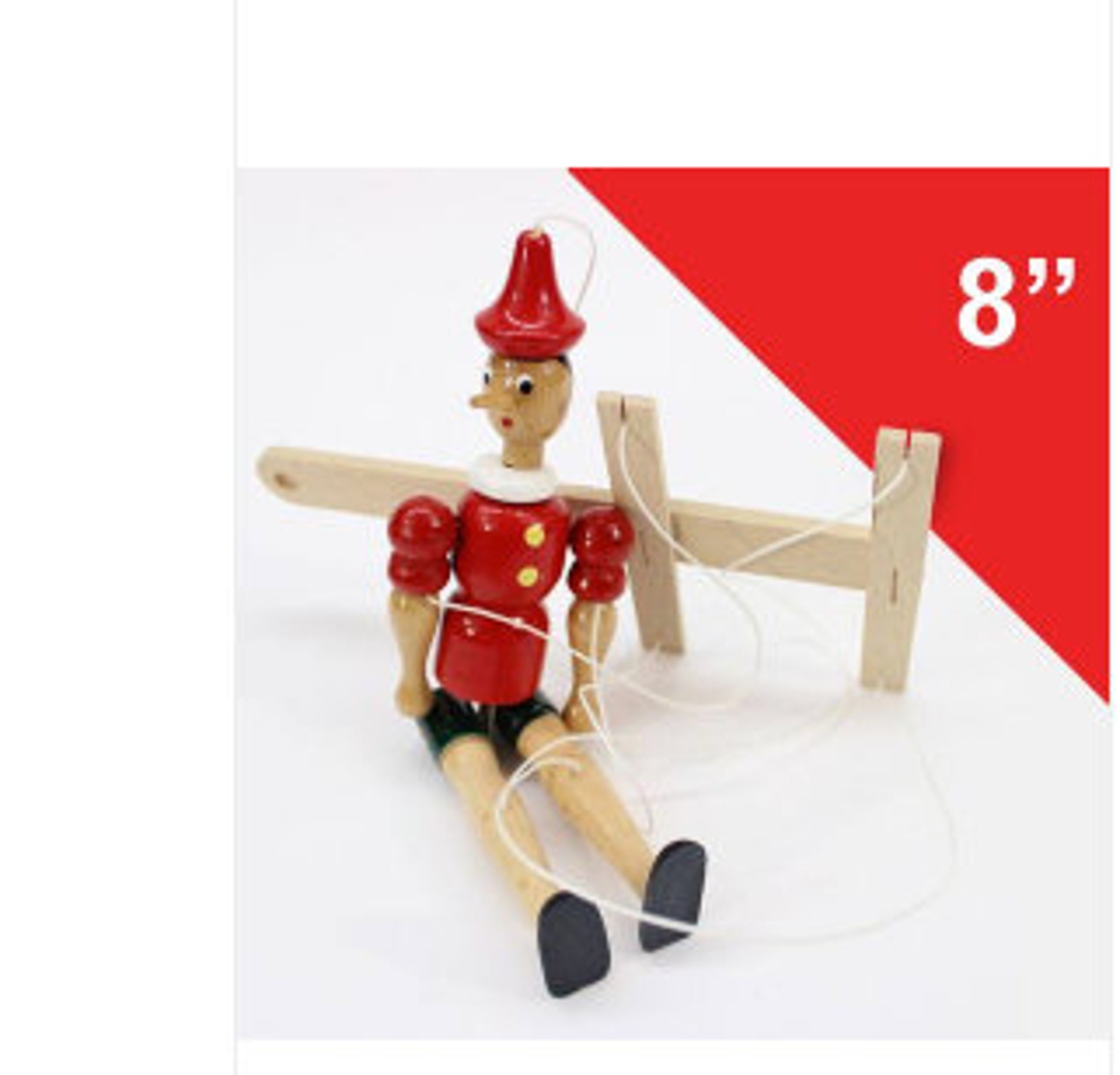The Classic Pinocchio Puppets Wooden / Puppet. Hand Made and