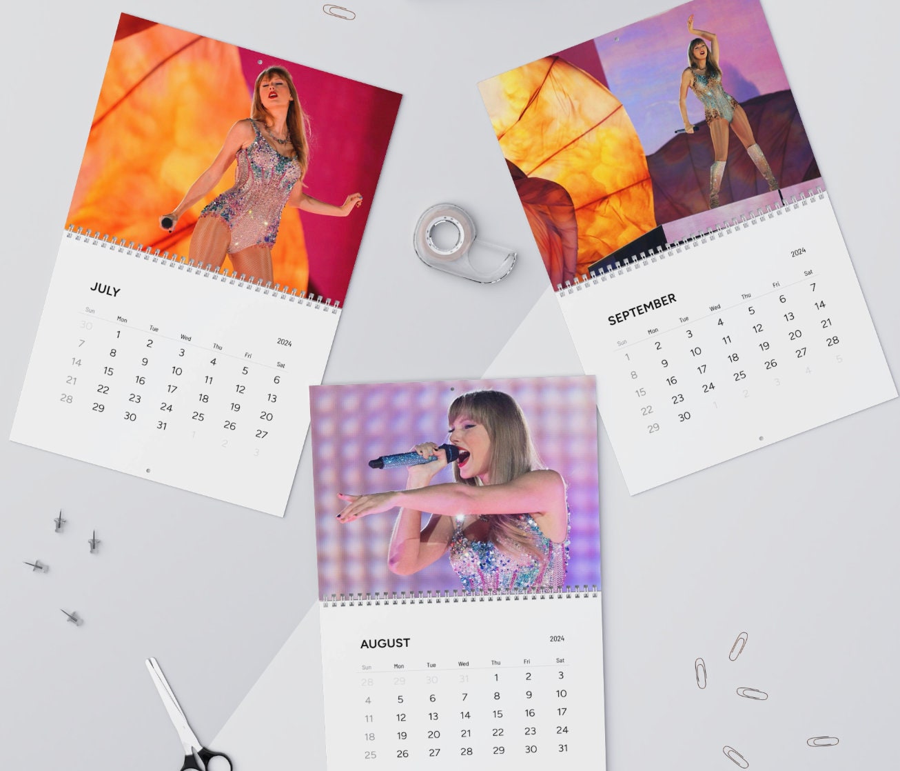 2024 Calendar Taylor Photographs of Eras Tour 2024 Wall Calendar sold