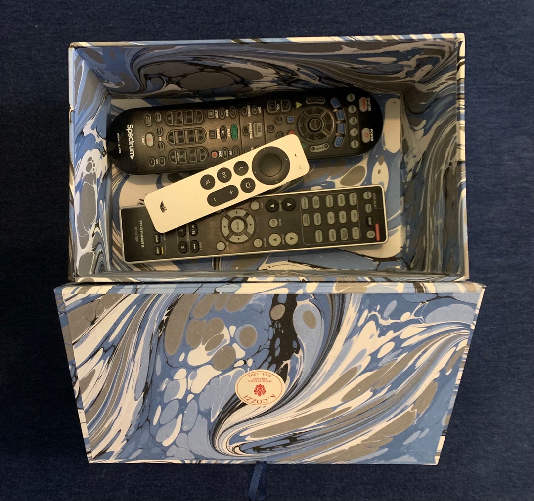 TV ROKU Remote Storage Box, Catchall Box, Handmade Italian Decorative