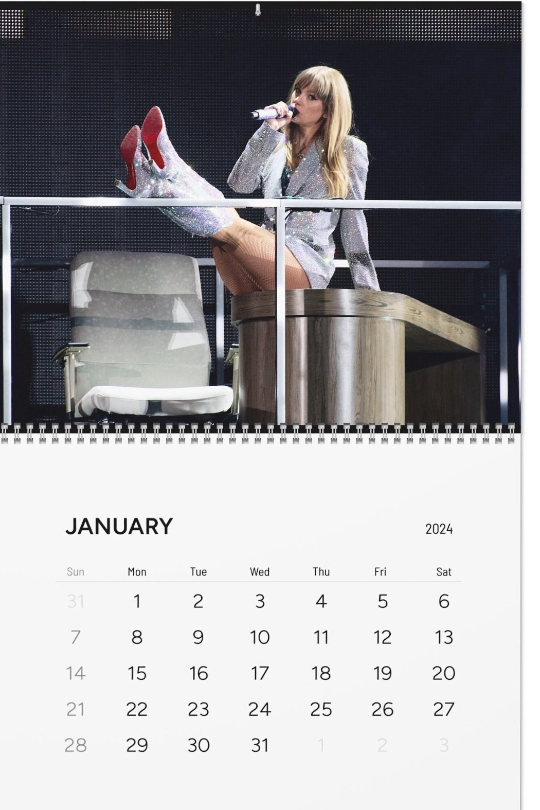 Taylor The Eras Tour 2024 Calendar sold by Labored Funnel SKU