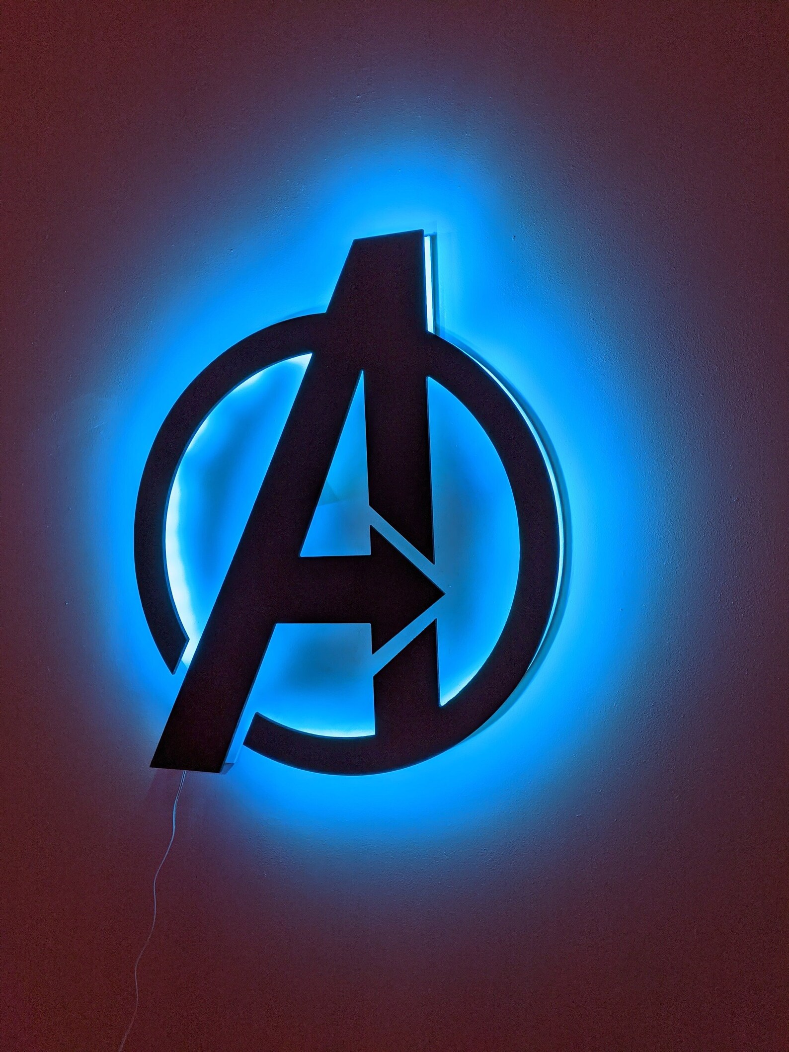 Two Color Avengers LED Wall Art Etsy
