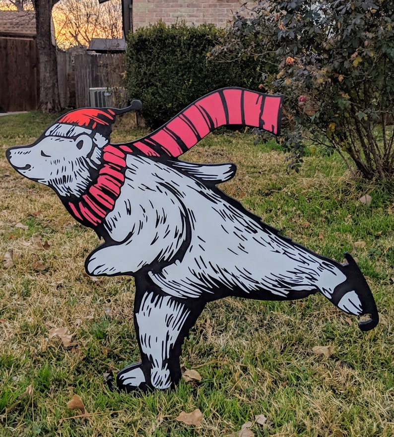 Ice Skating Bears Yard Art, Christmas Decor, Christmas Display