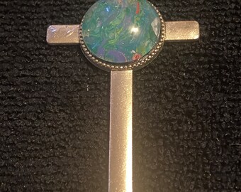 Antique Silver Pendant Cross Necklace