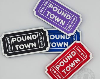 Boleto de Pound Town: regalo divertido para parejas impreso en 3D, artículo de humor para adultos.