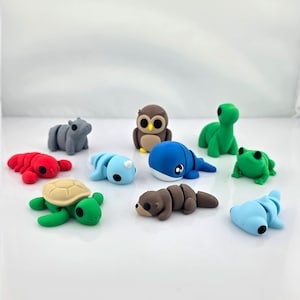 Mini Flexy Animal Friends – Poseable Ocean, Jungle & Forest Creature Toys | Assorted Packs Available