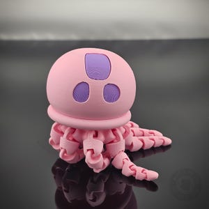 Cartoon Qualle Figur - 3D Gedruckte Handmade Fidget Schreibtisch Dekoration, Quirky Geschenk