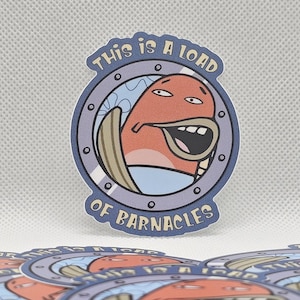 Barnacles Vinyl Stickers - 2 Pack Waterproof Sea Life Decor, Cute Shellfish Art for Laptop, Water Bottle & More