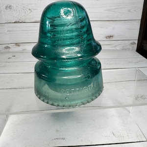 Vintage H.G. Co. Petticoat Glass Insulator Aqua Blue Patent May 2 1893 Telegraph