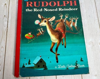 Rudolph the Red-Nosed Reindeer Hazen 1958 Richard Scarry Little Golden Book