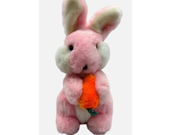 GUND Vintage paashaas knuffeldier pluche met wortel 9" 1983