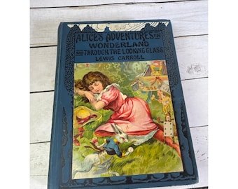 Alice's Adventures in Wonderland Through the Looking Glass Lewis Carroll HC Book