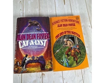 Alan Dean Foster Lot: Cat-A-Lyst 1991 & The End of the Matter 1983 Sci-Fi